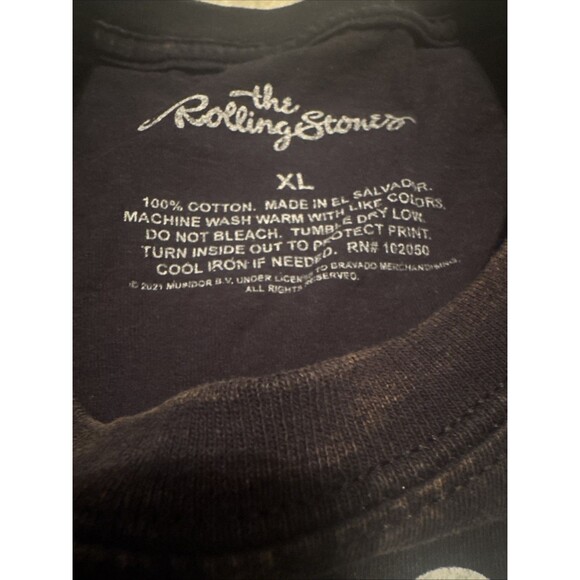 Rolling Stones Joint Black Distressed Shirt Size XL Multicolor Logo Tshirt - Picture 3 of 3